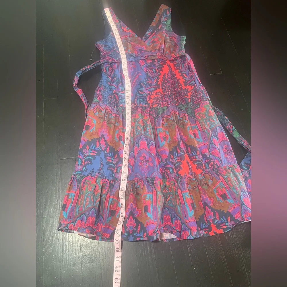 J. Crew Vibrant Purple and Pink Midi Dress size 4